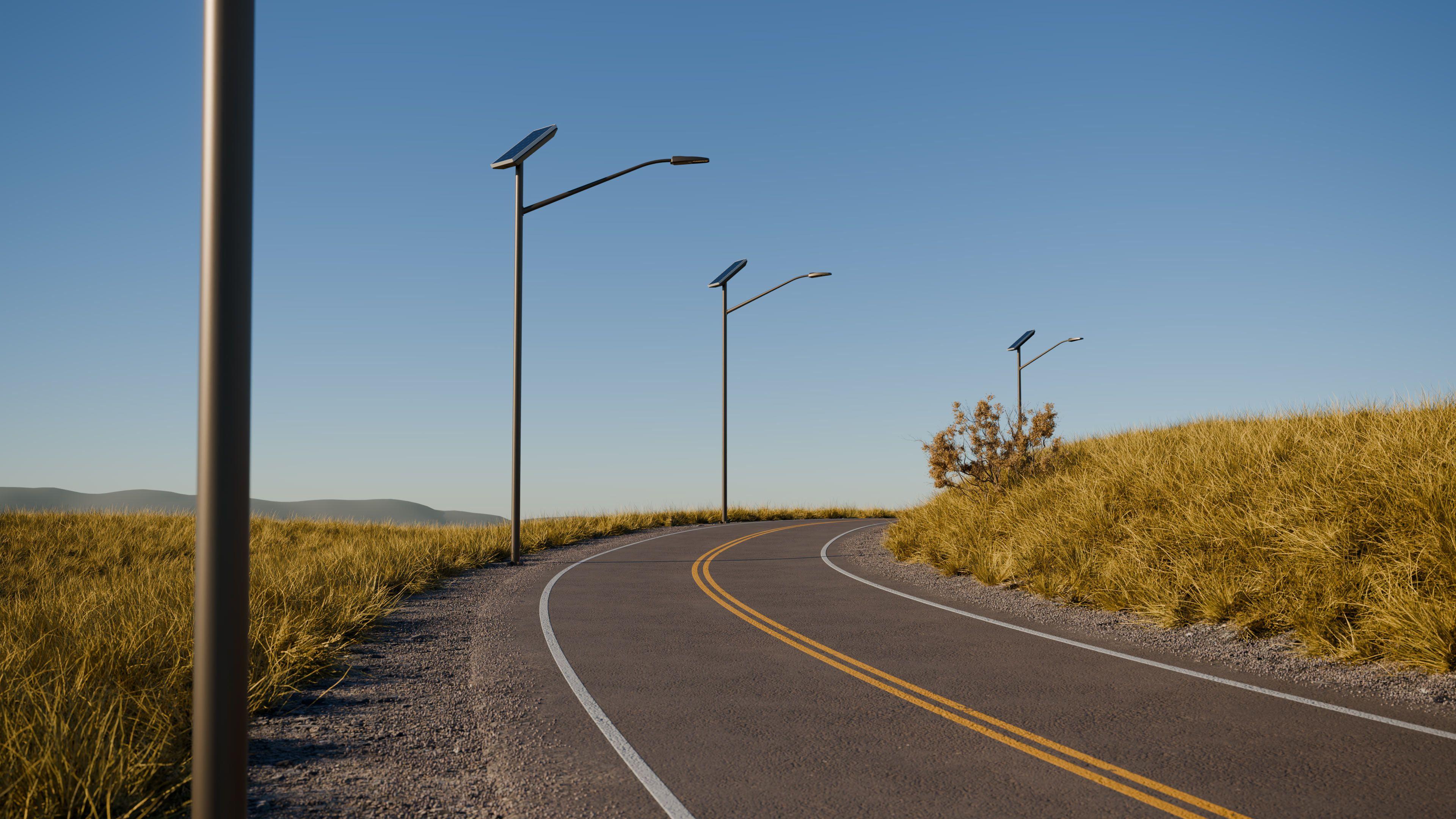 Corporate solar lighting installation